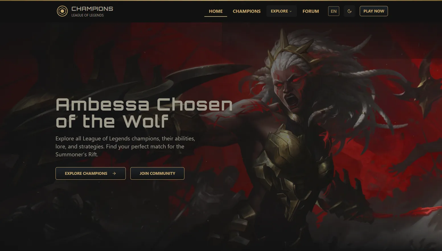 League Project (Landing Page)